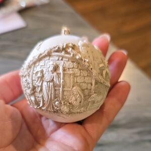 Elegant Cream Holiday Ornament